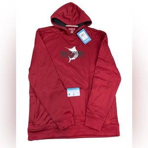 NWT Hoodie Reel Legends Burgundy Size L Hands Free Hoodie Multi Front…